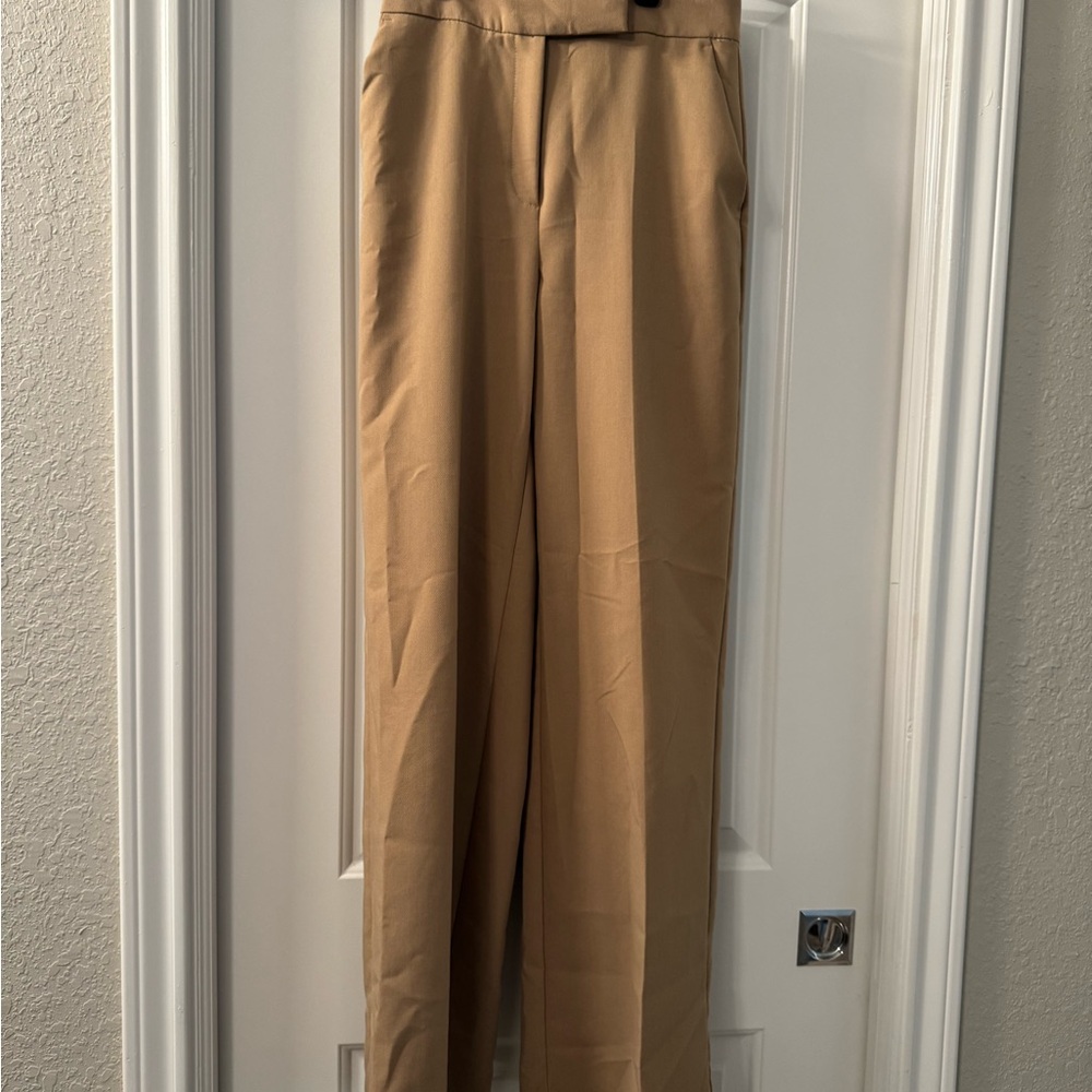Zara Women's Tan Wide Leg Pants